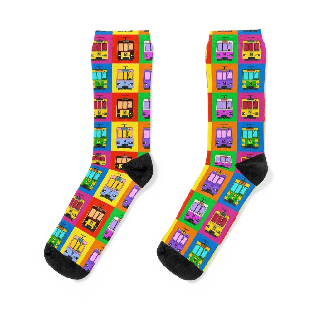 

Metro Pop Art Socks colored Sports kids cotton Men Socks Women's