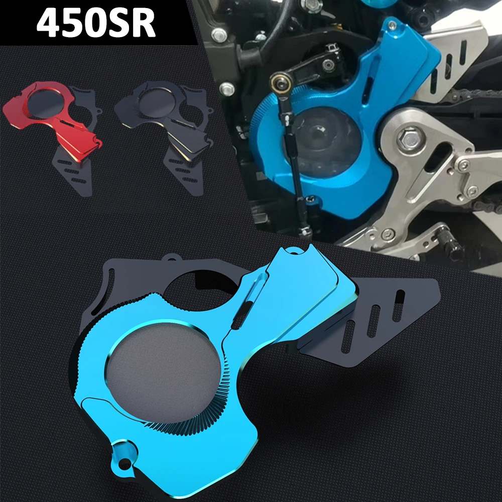 

Motorcycle CNC Front Sprocket Cover Drive Shaft Cover Protector Chain Guaud Cover For CF MOTO CFMOTO 450SR 450 SR 2022 2023 2024