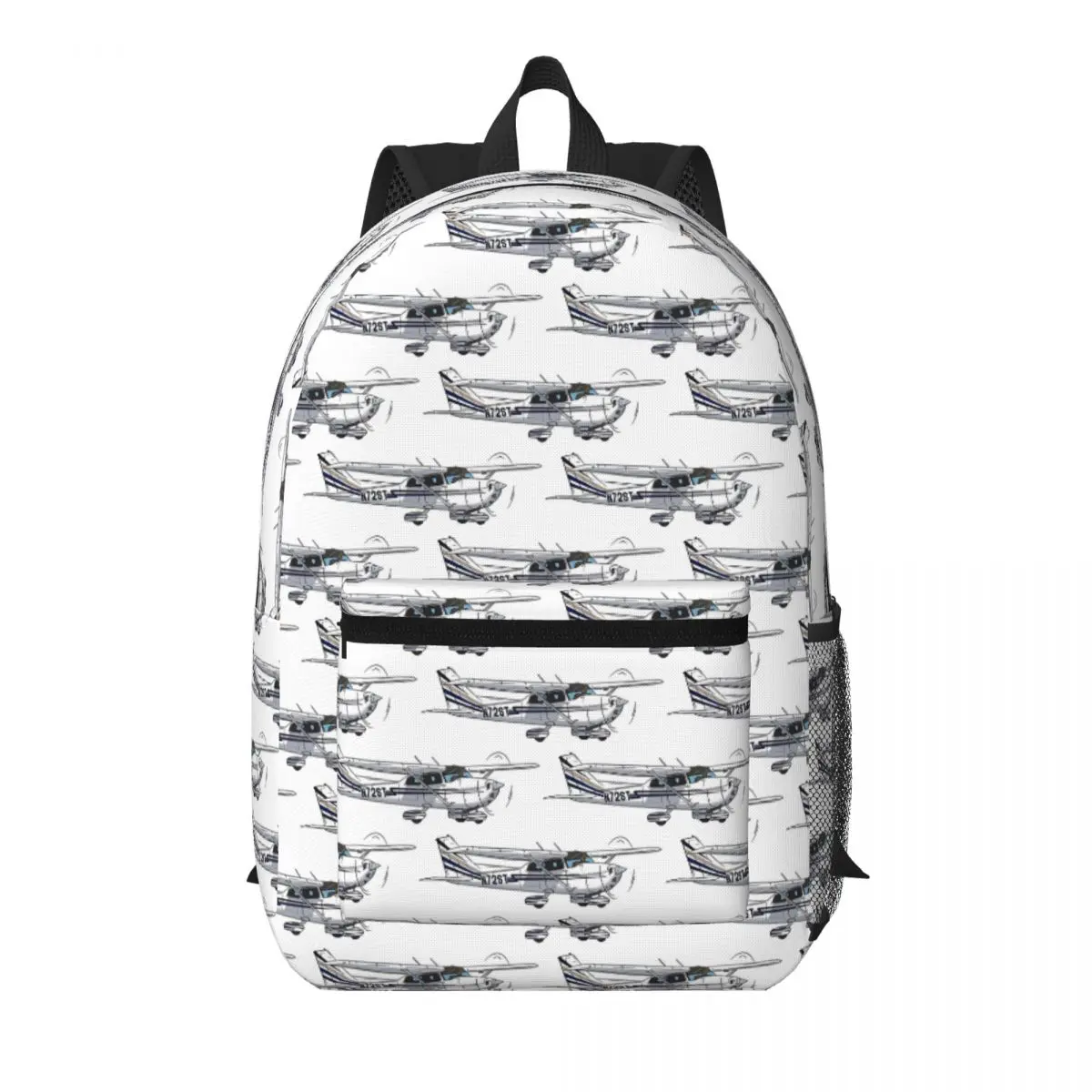 Cessna 172 N72ST Mochila para estudiantes, mochila escolar, mochila de viaje para senderismo, mochila para hombres y mujeres, bolsos de hombro