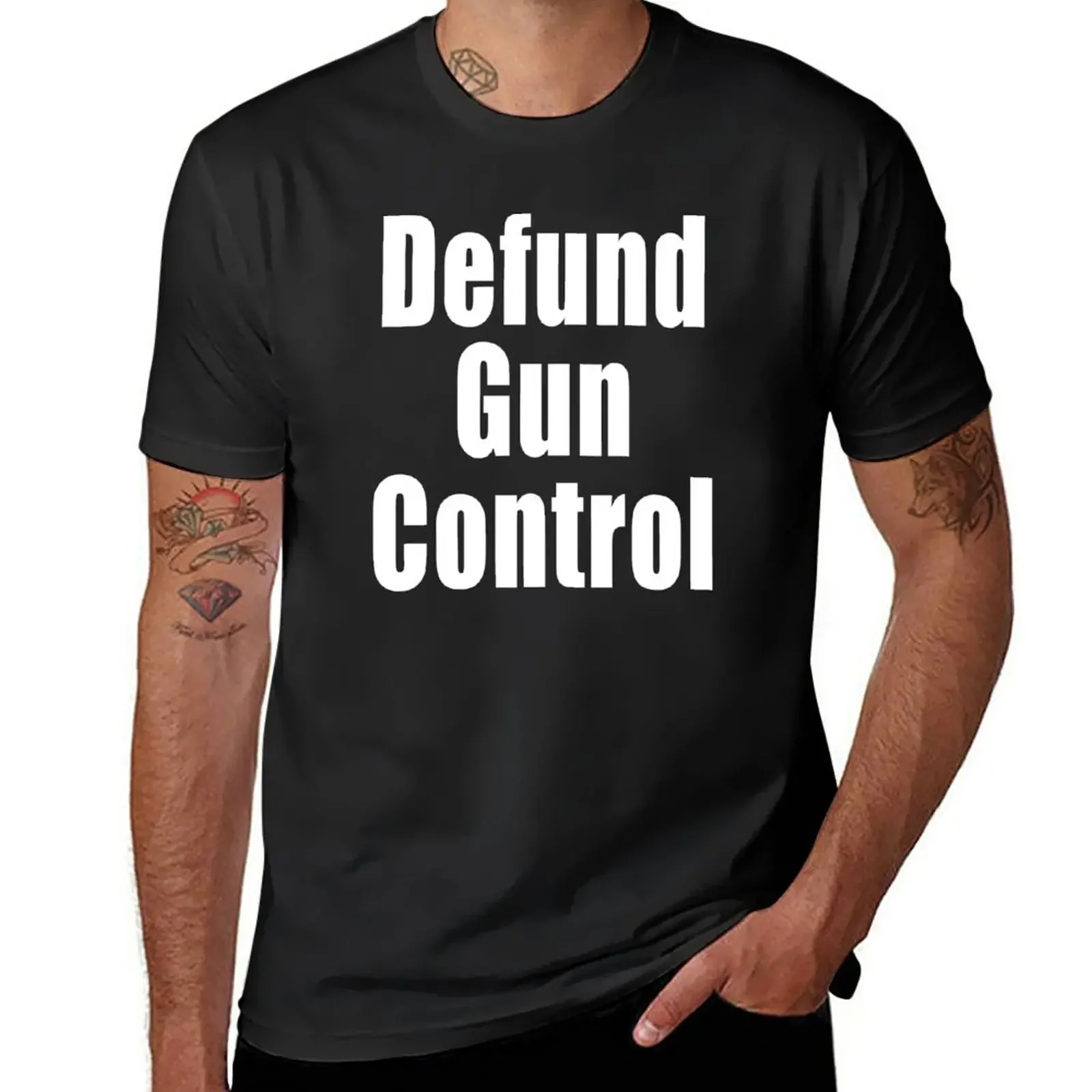 Defund Gun Control Vintage T-Shirt sports fans anime clothes quick drying mens graphic t-shirts hip hop