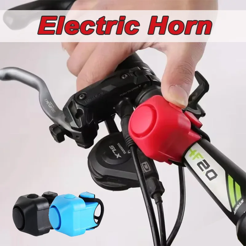 130dB Bicycle Electronic Horn MTB Road Bike Bell Long Endurance Cycling Warning Alarm Safety Handlebar Horn Bike Accessories