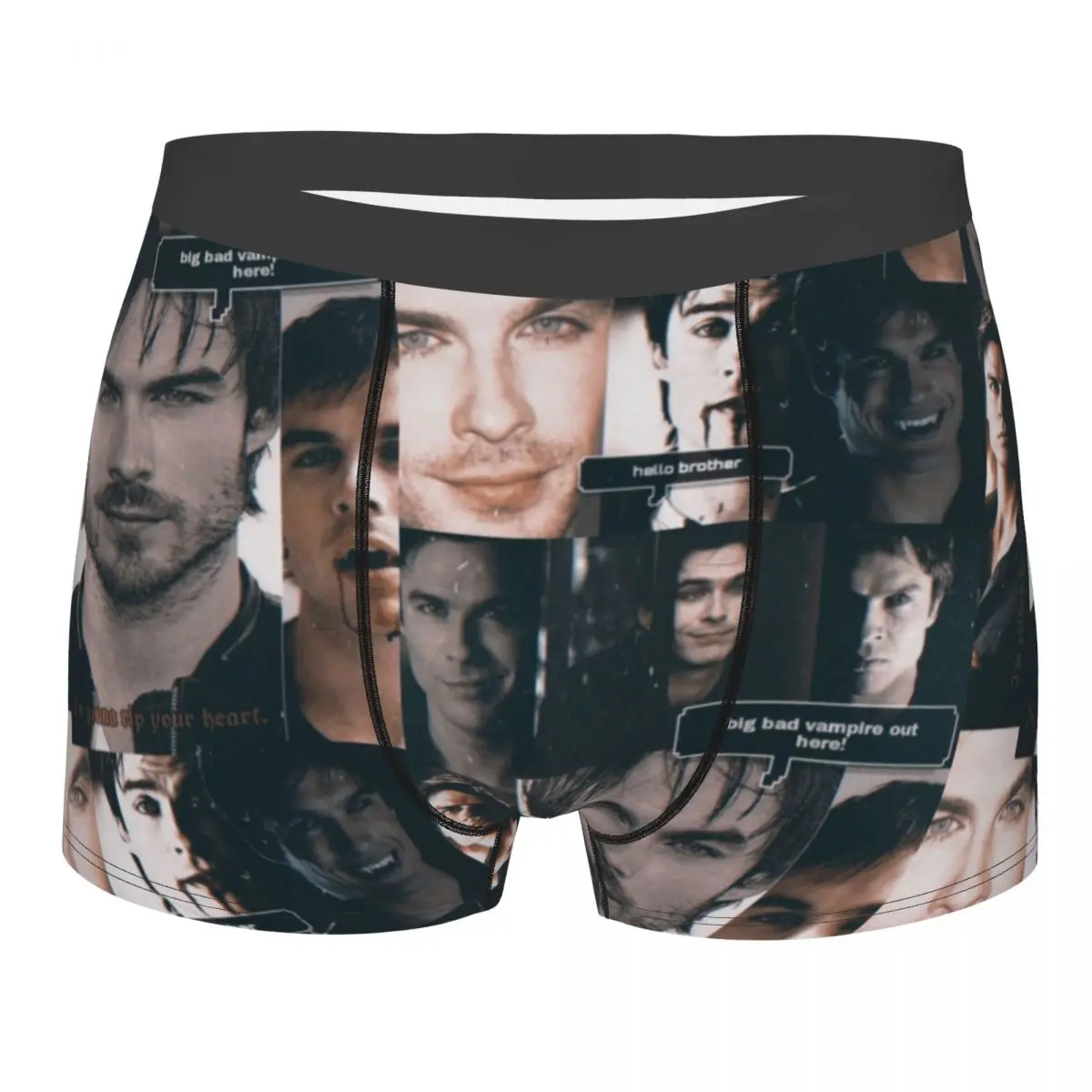 Damon Salvatore The Vampire Diaries Underwear Men Stretch Fantasy Film Boxer Briefs Shorts Panties Soft Underpants For Male