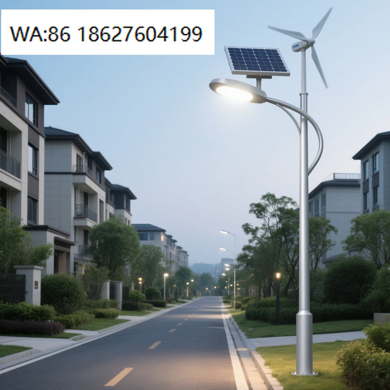 

Гибридный светодиодный светильник Farm & Desert Park DC Supply IP65 100W-400W на ветровой и солнечной энергии для дорог и ветряных турбин
