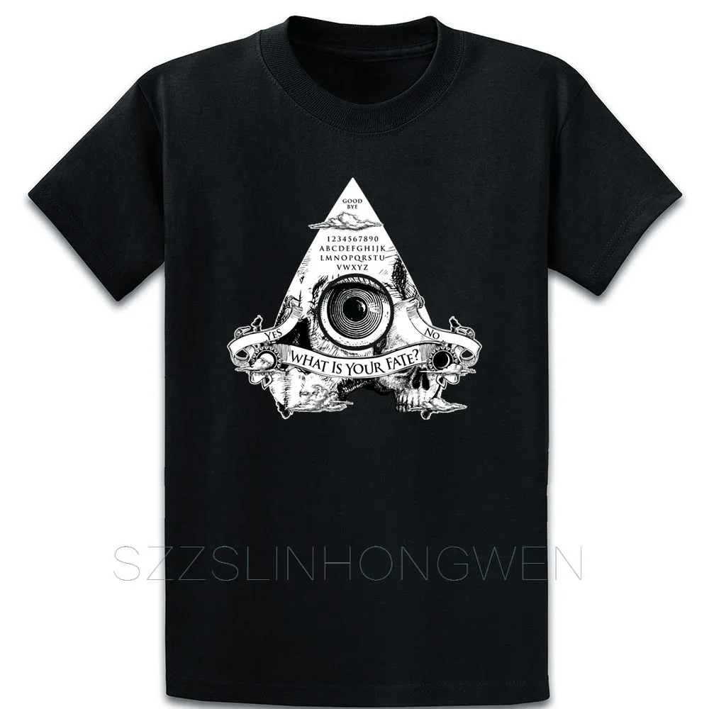 What Is Your Fate Ouija Illuminati T Shirt Crazy Humor Short Sleeve Summer Style Basic Solid Pictures Over Size S-5XL Shirt