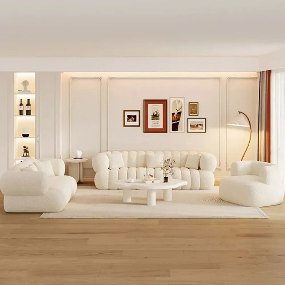 Modern Living Room Luxurious Sofas White Salon Italian Relaxing Lazy Sofa Creative Designer Sofas Para Salones Home Furniture