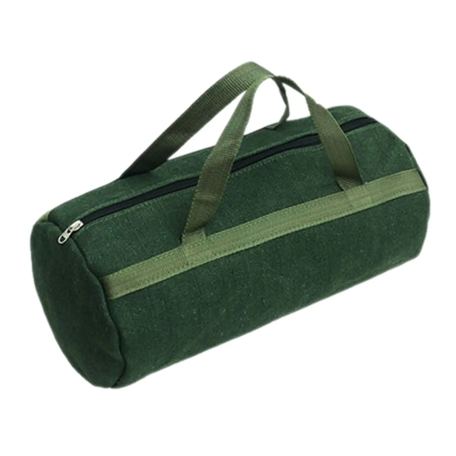 Canvas Tool Organizer Bag Heavy Duty Wide Mouth Zipper Tool Pouch Waterproof Carrier for Electrician Work