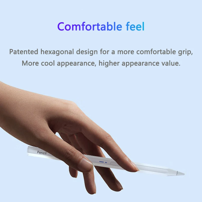 P+7 Universal Hexagonal Stylus PEN For Tablet Android iOS iPad Accessories Drawing Tablet Capacitive Screen Bluetooth Pen BP19BL view 6