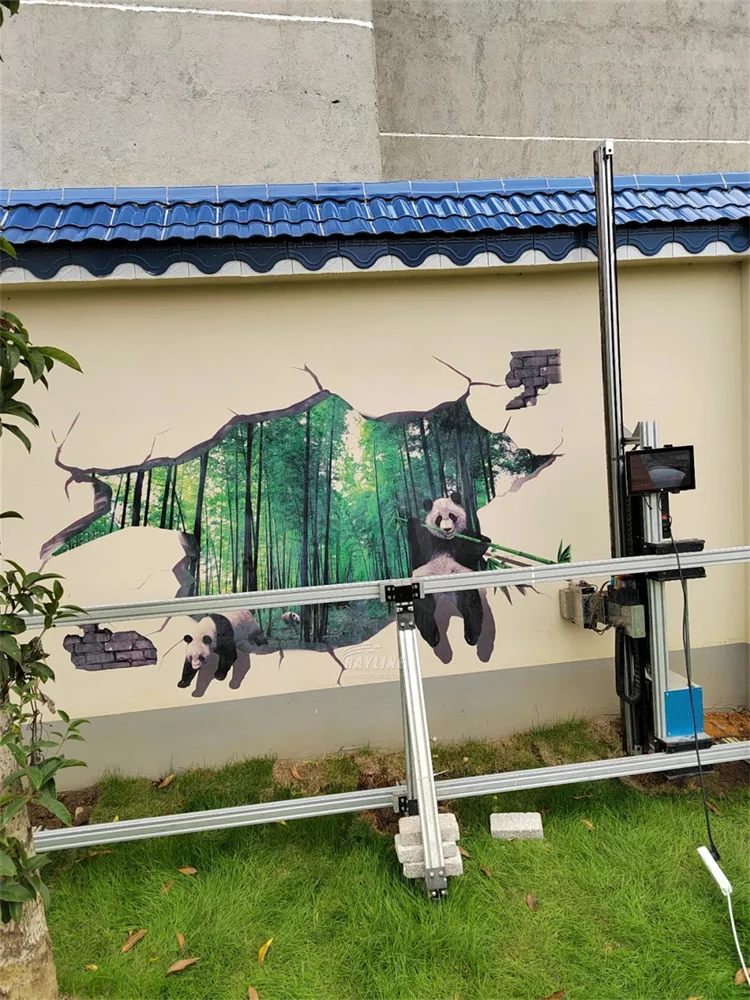 Wall/ground 2 in 1 AI 4K Wall PrinterAutomatic Splitting/Positioning Images Unlimited Length/Width Wall Printing Machine