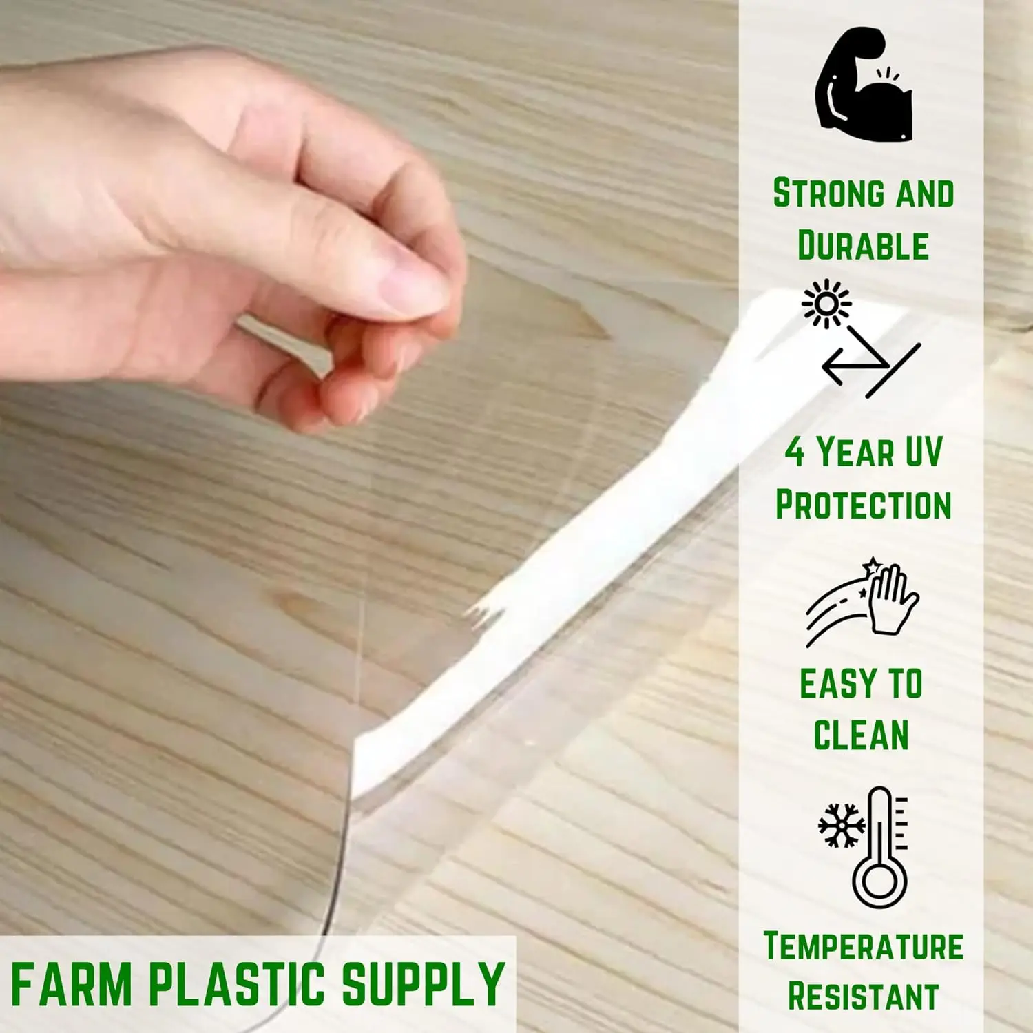 Farm Plastic Supply  Clear Vinyl Sheeting 15 Mil (4'6