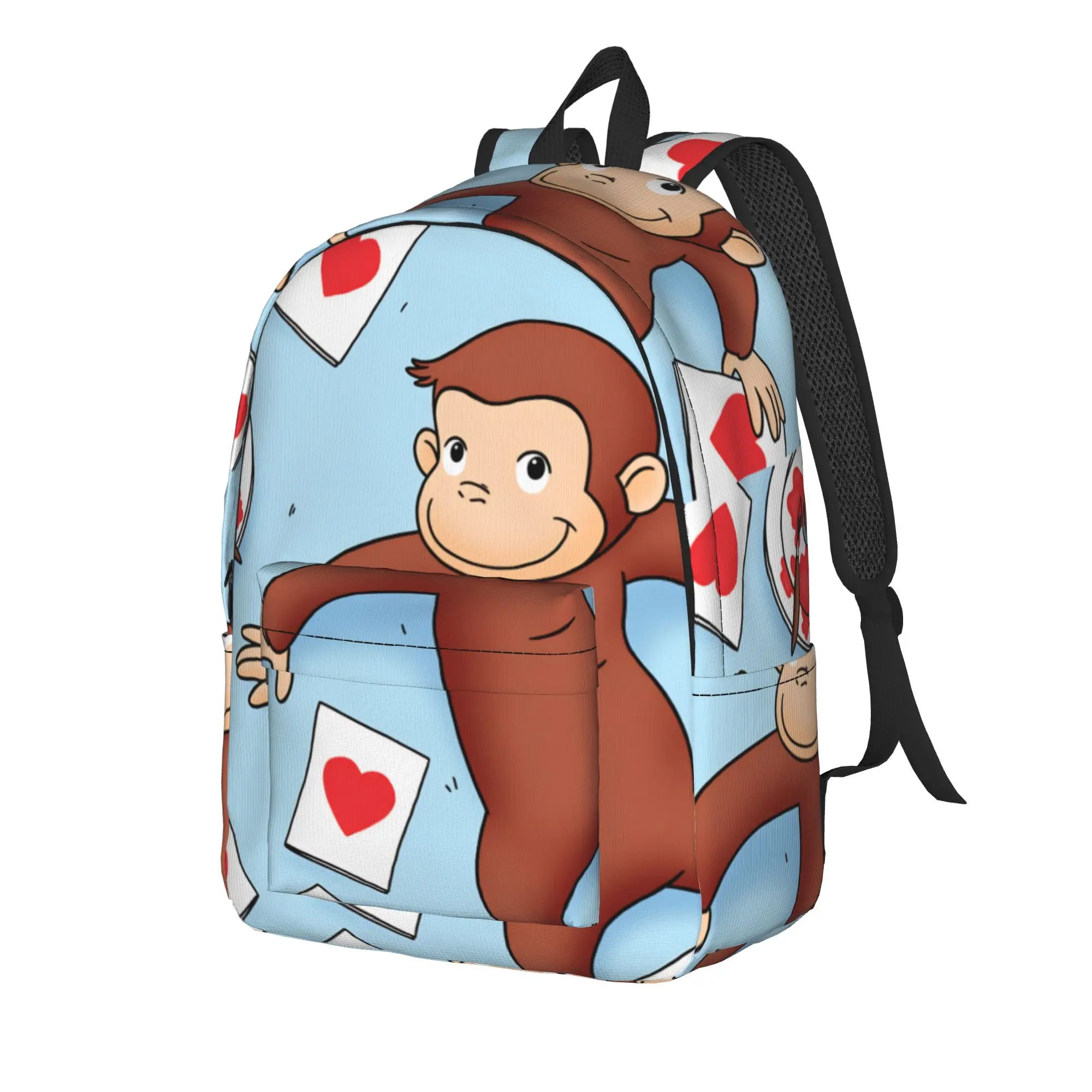 Curious George Collage (3) Backpack  Cycling Backpacks Teen Style School Bags Colorful Durable Rucksack