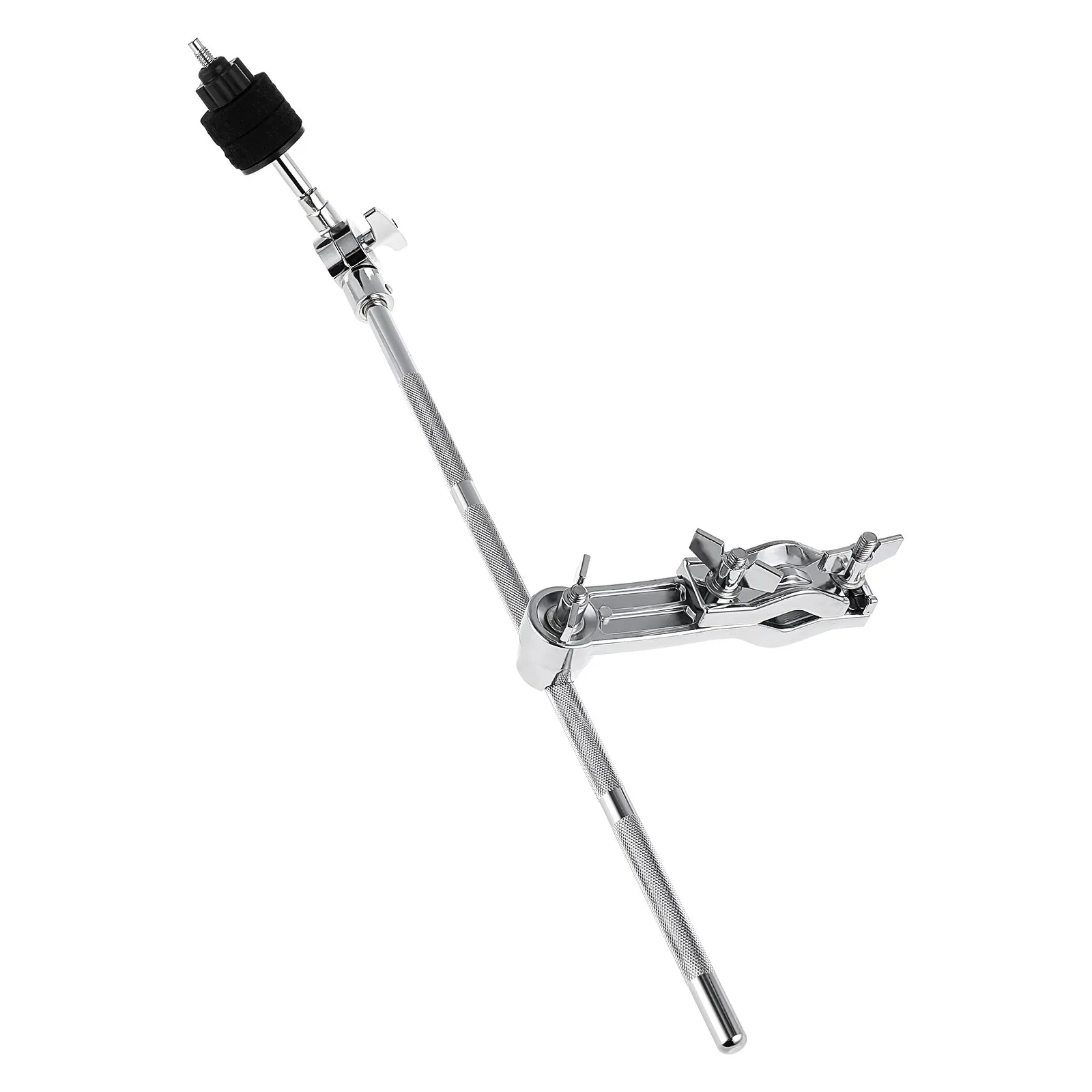 1Pcs Drum Clamp Extension Adjustable Metal Cymbal Boom Arm Clamp for Splash Crash Effects Cymbals Rust Resistant Easy Install