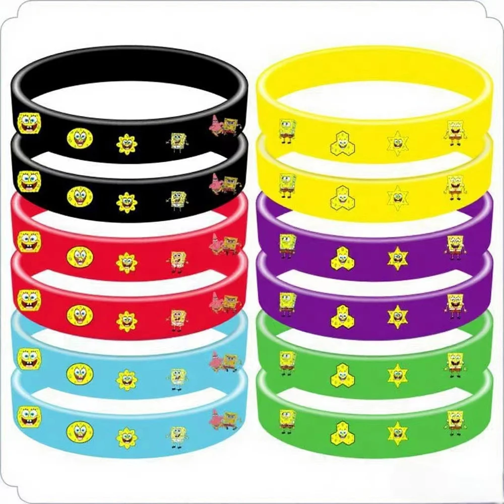 SpongeBob Geburtstagsparty-Geschenke: Schnapparmbänder, Schlüsselanhänger, Silikonarmbänder, Strohhalme, Geschenktütenfüller, Partydekoration – Detail 2