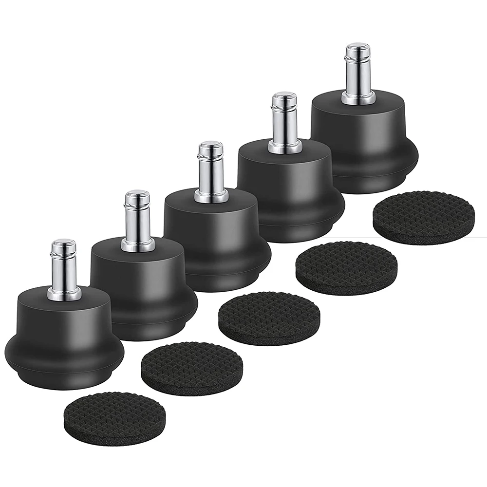 Cadeira de escritório Substituição Bell Glides, Stool Giratória Rodízio Rodas, Fixa Estacionária Rodízios, 5pcs