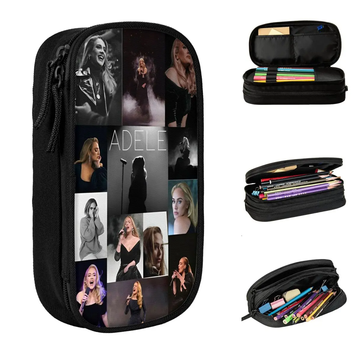 Adele Singer Music Pencil Case Pencil Pouch Pen Holder for Student Big Capacity Pencil Bags Students School Gift Stationery