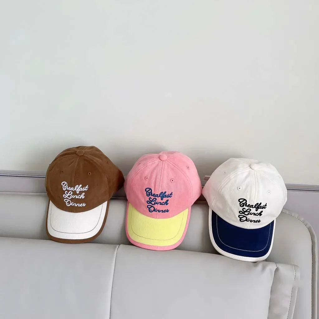 2024 Korea Brief Kids Baseball Caps Mode Herfst Jongens Meisjes Zonnescherm Match Kleur Eend Tong Hoeden Baby Pet