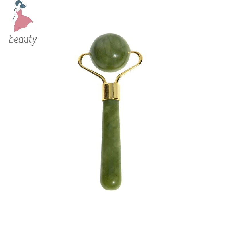 Natural Jade Ball Face Roller Gua Sha Scraper Massager Facial Eye Beauty Massager Roller Face Lifting Wrinkle Remover Skin Care