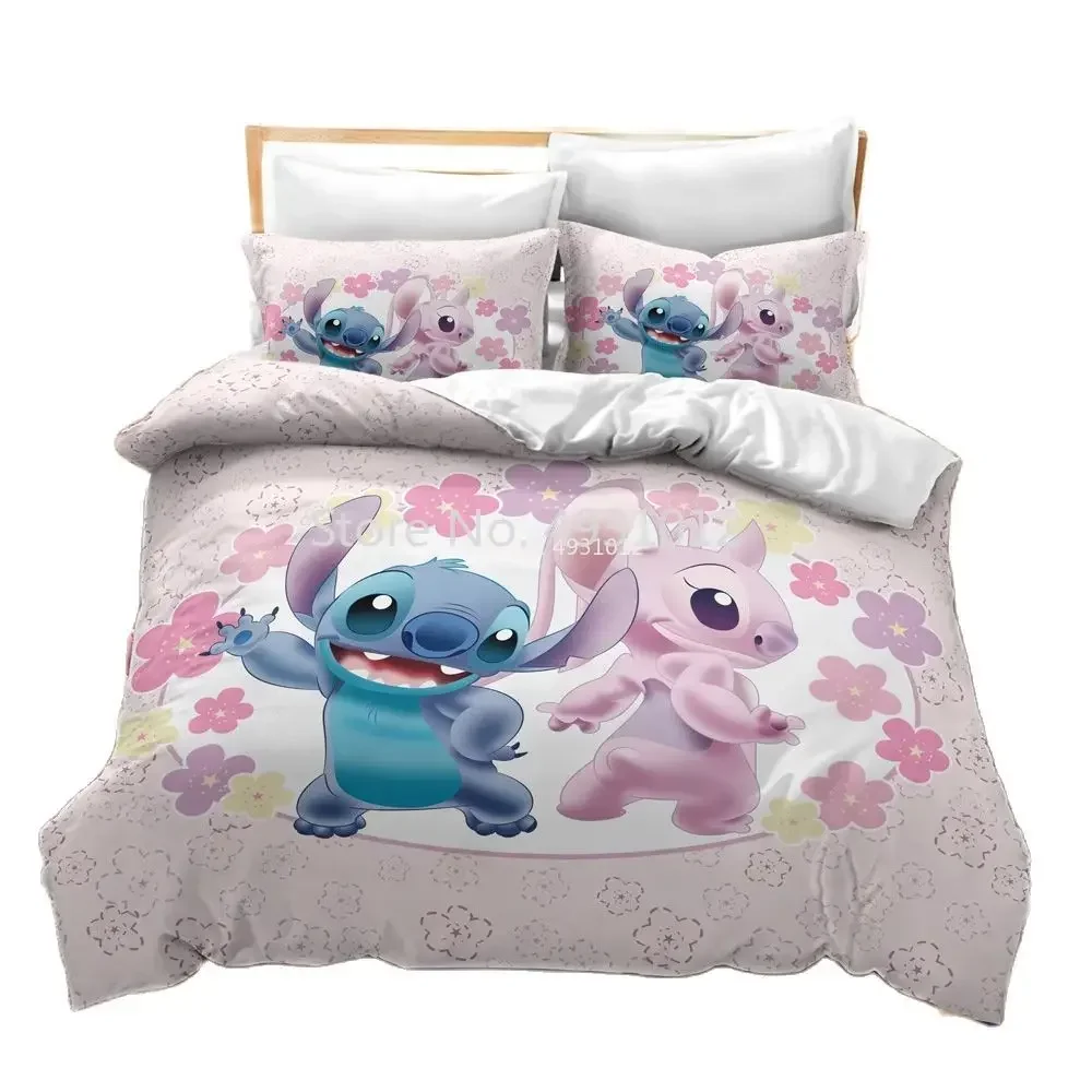 

Anime 3D Cartoon Stitch Baby Duvet Cover Set Twin Bedroom Decor for Children Kids Boy Girl Queen King Size Bedding Set