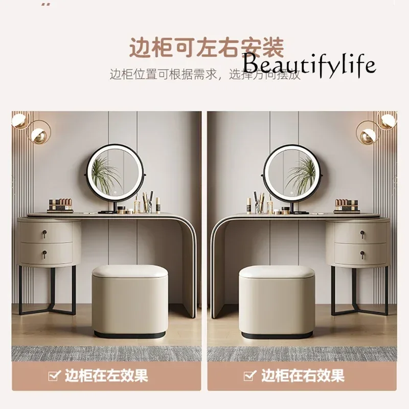 J Moderne einfache Teleskopkommode aus massivem Holz, Schminktisch, kompletter Make-up-Tisch, leichte Luxus-Kommode, Designer-Kommode