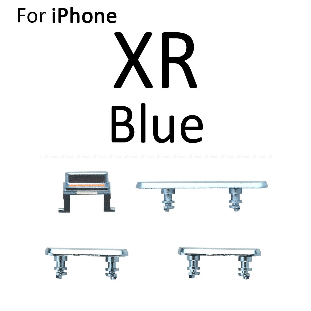 Side Button For iPhone X XR XS Max Power On Off Lock Volume Switch Button Mute Silent Key Set