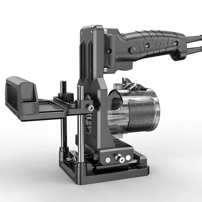 Woodworking trimmer bracket, 2-in-1 connector, fastener, invisible part, slotting machine mold
