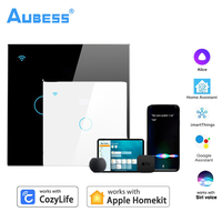 Homekit Smart Wifi Light Switch Neutral Wire Required Smart Touch Wall Switches EU 1/2/3 Gang Support Alexa Alice Google Home