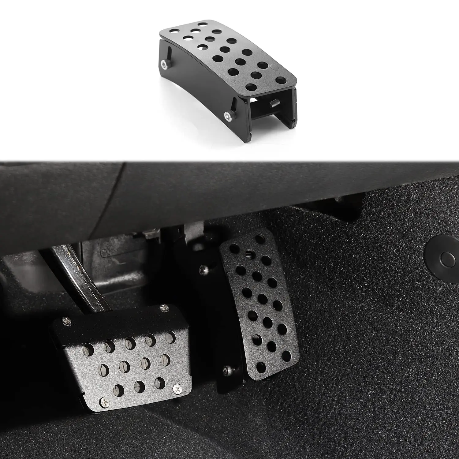 Pedal Lift Extender Compatible with 2007-2017 Jeep Wrangler JK Accessories Adjustable Foot Rest Accelerator Pad