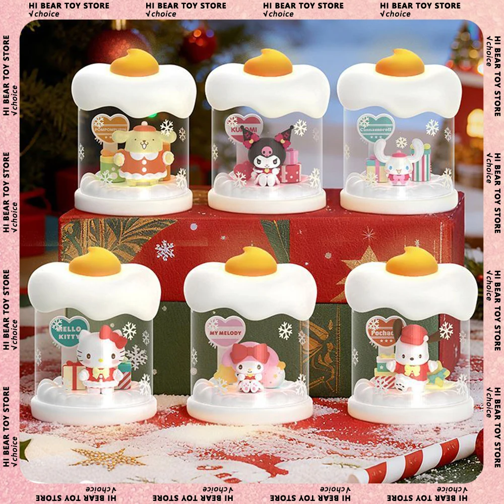 

Genuine Sanrio Characters Candle Lamp Hello Kitty Night Light My Melody Cinnamoroll Pochacco Pompompurin Decoraion Toys Gifts