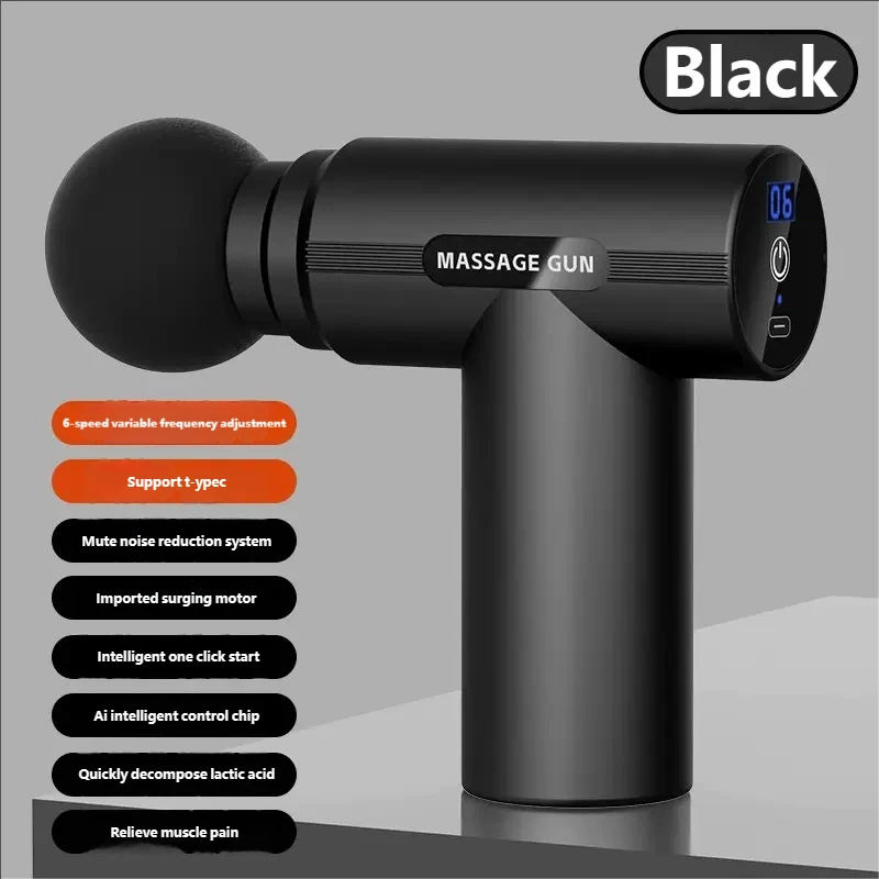 6단 마사지건, 전기 목 마사지기, 스마트 진동 근막건, 전신 마사지, 휴식 및 피트니스에 적합