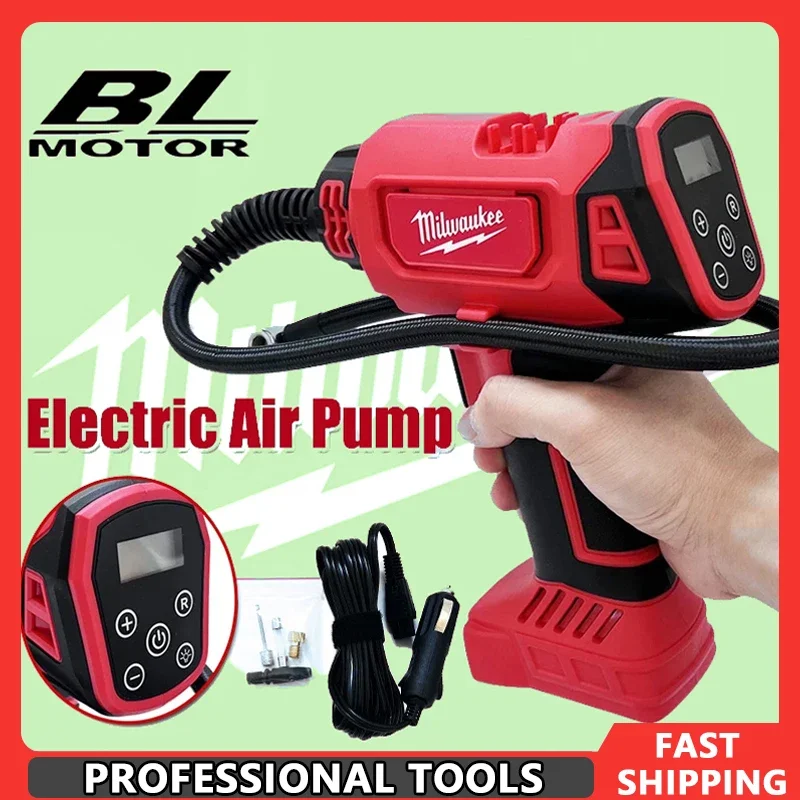 

Milwaukee 18 В аккумулятор беспроводной электрический воздушный насос ручной насос для накачивания шин перезаряжаемый автомобильный компрессор с автоматическим отключением