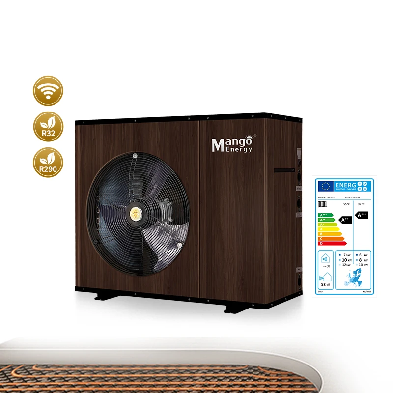 23kw R32  Air Source Wood Grain heating cooling  Nidec DC Brushless Motor  DC Inverter QI-pro Series  Heat Pump