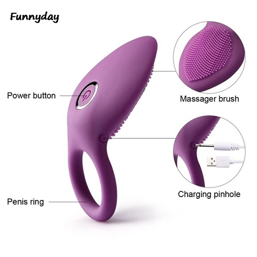 Anillo vibratorio para pene, estimulador de clítoris y punto G, Juguetes sexuales para pareja, lamiendo el orgasmo vaginal, bloqueo de esperma, vibrador