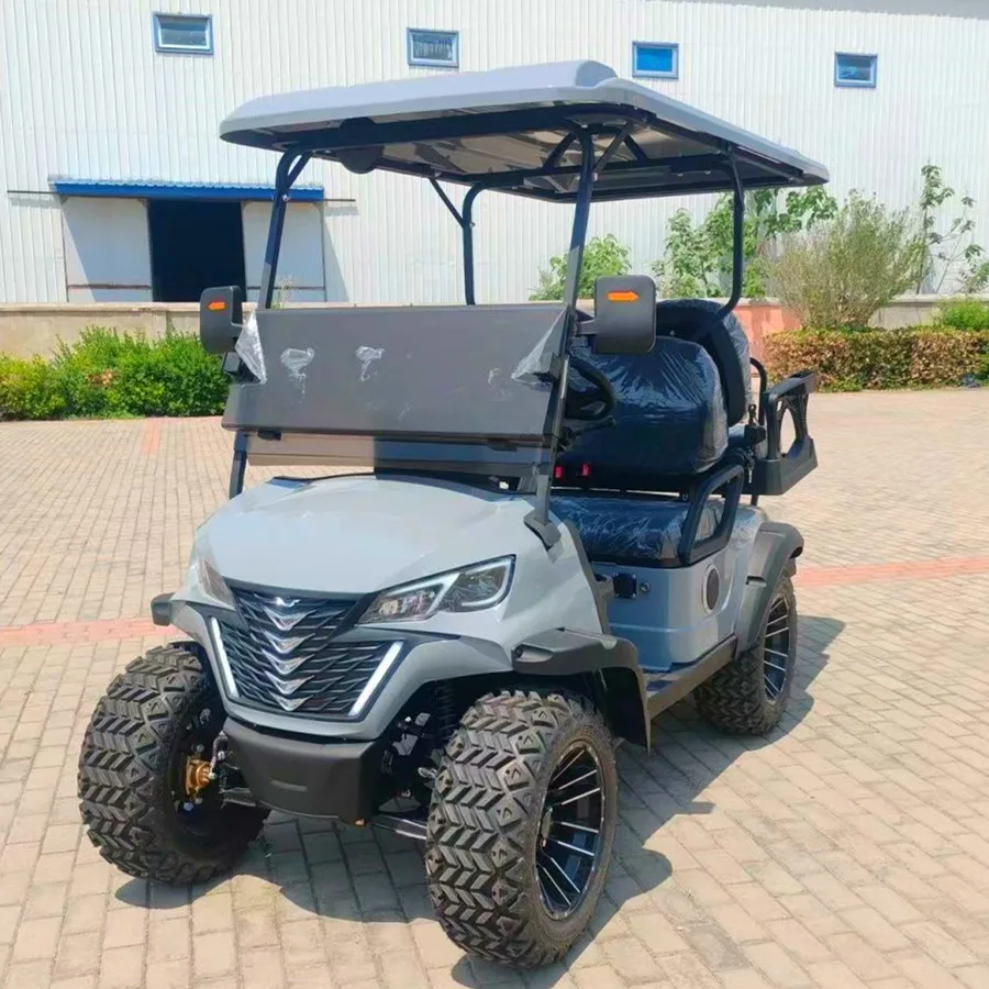 High Quality Customize Grey Color GOLF CART 2 4 SEAT Electric Golf Carts with FAST Speed 50km/h 60V/72V Lithium 120AH