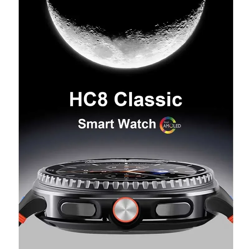 New Rotating Dial Men Woman's Smartwatch GPS Tracking 400mAh Battery Health Testing Sports Mode 1.43" AMOLED BT Call Smartwatch