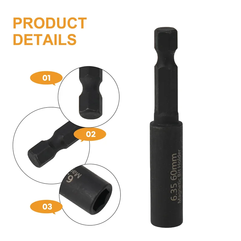 2/5 قطع مفك براغي مغناطيسي تمديد مثقاب مجموعة لقمة مثقاب سداسية مناسبة للحفر ومفك البراغي المحمول #4