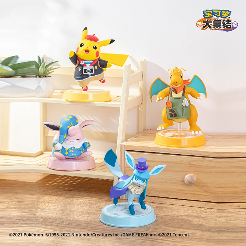 

Pokemon Unite Series Pikachu Dragonite Figure Set Official Collectible Model Desk Decor Gift For Fans