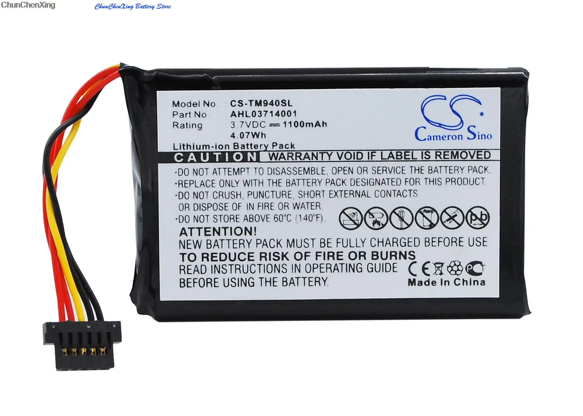 

Cameron Sino 1100mAh GPS, Navigator Battery Battery AHL03714001 for TomTom Go 940, 940 Live
