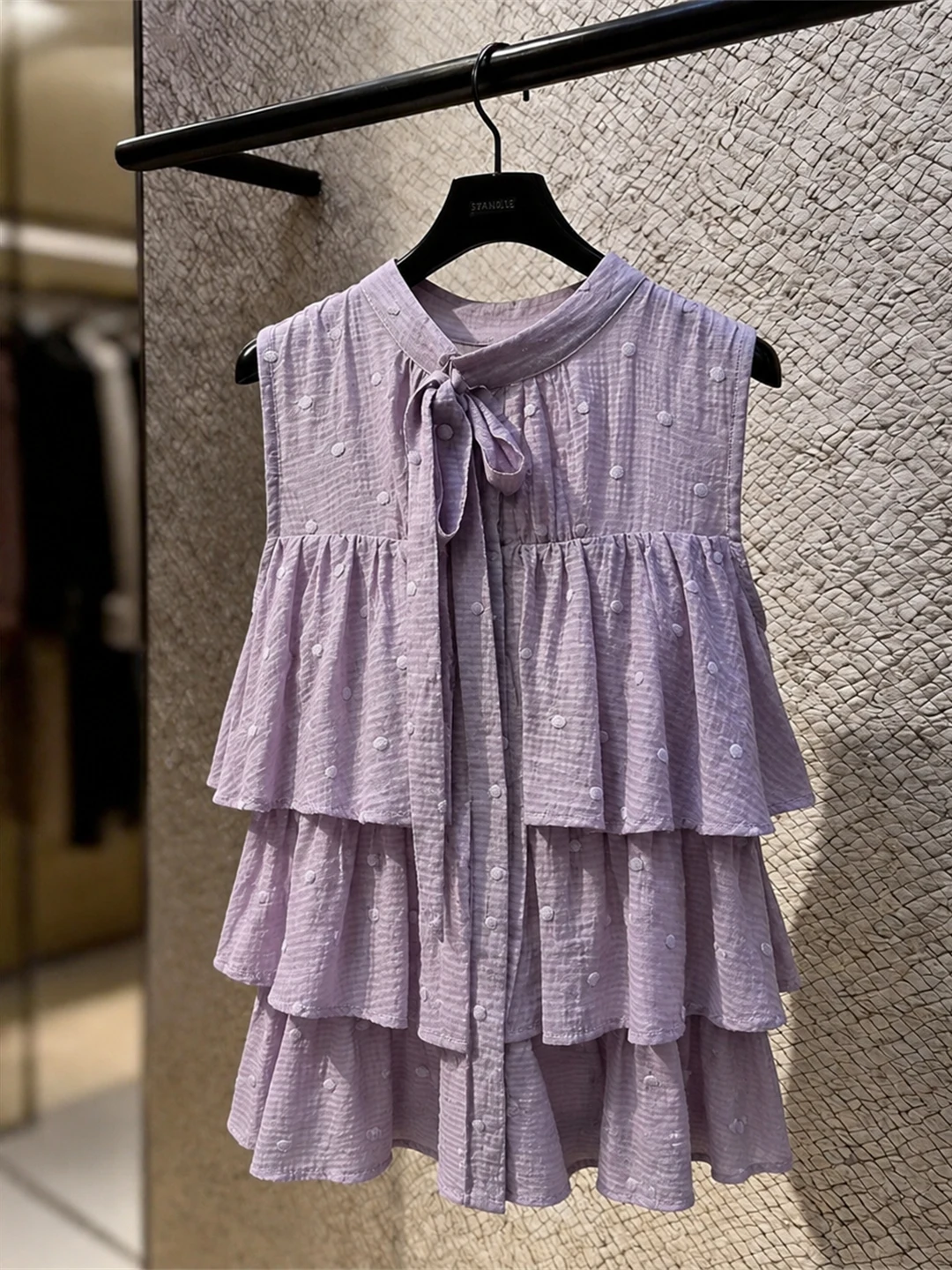 

Fashionable Polka Dot Design Sleeveless Women's Vest Spring Summer Trendy Leaf All Match Top Small Shirt Casual Commute ...