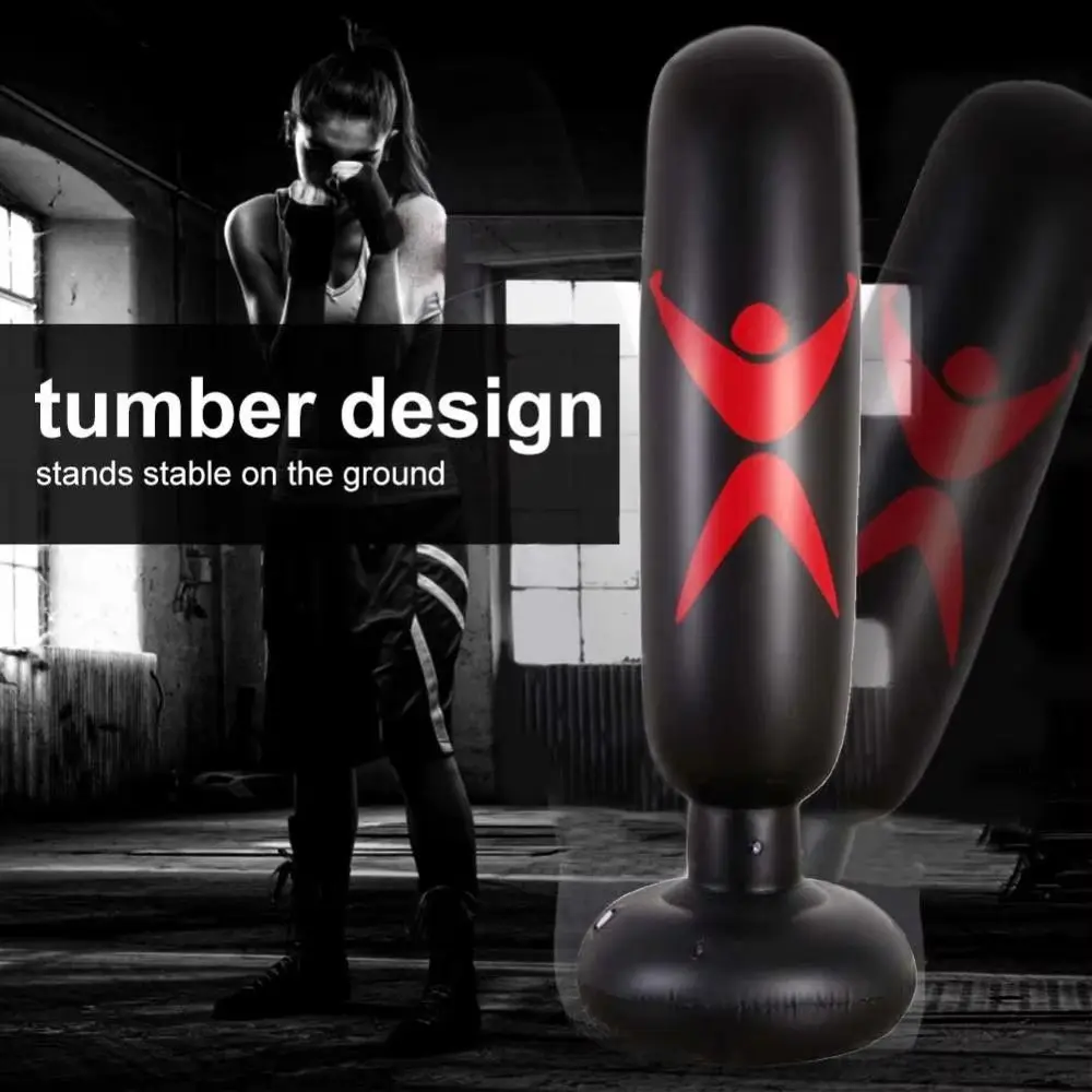 160cm nadmuchiwany worek bokserski ćwiczenia trening bokserski worek treningowy Muay Thai kubek nadmuchiwany stojak treningowy dla dorosłych