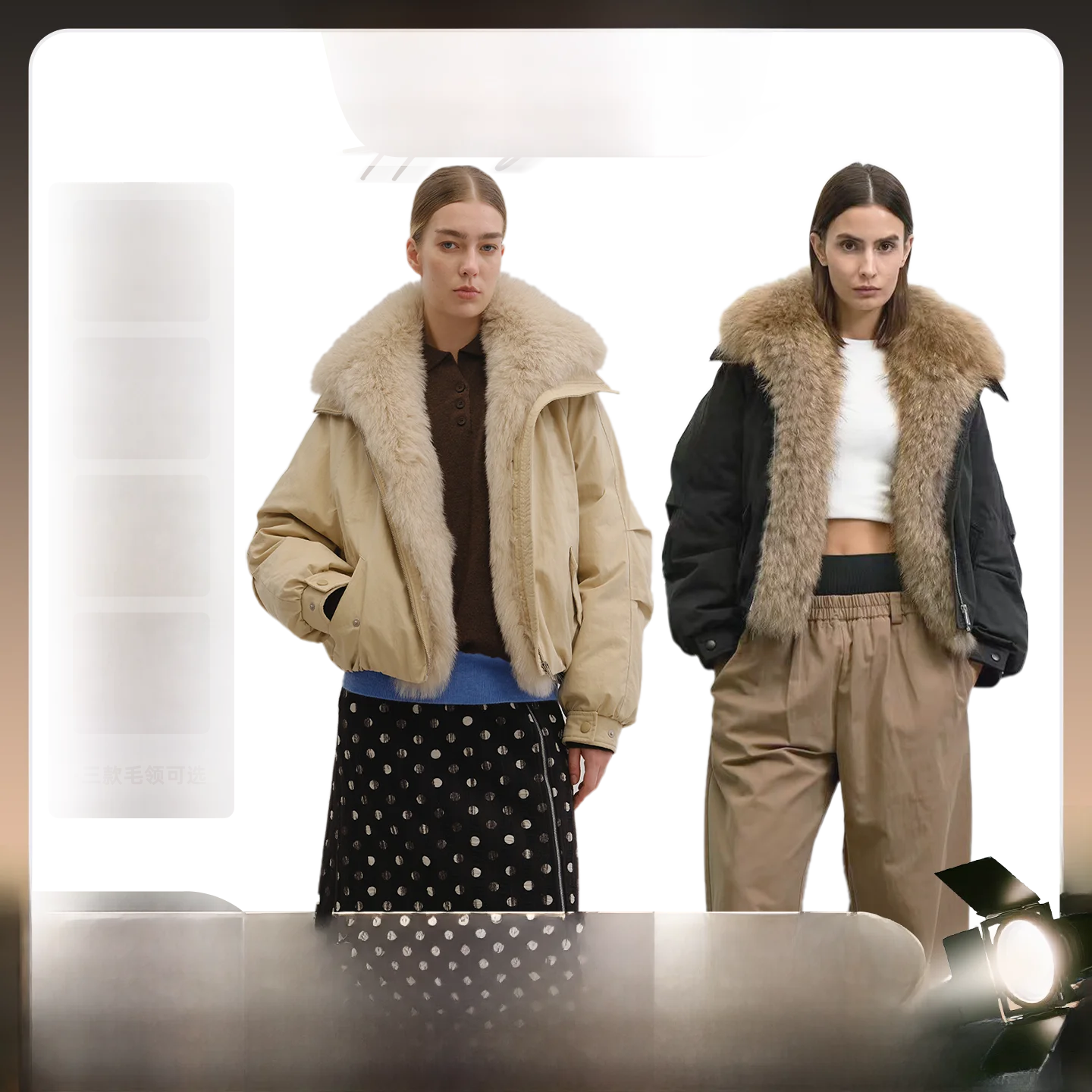 

Утепленная женская зимняя куртка UNRESTRAIN с отстегивающимся меховым воротником, экологичная, свободного кроя, на молнии