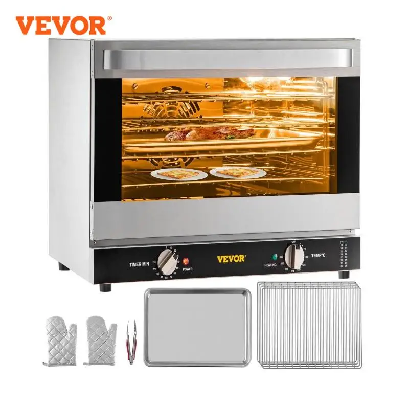 VEVOR 21L 47L 66L Electric Oven Commercial Multifunction Countertop 3/4-Layer Baking Machine Home Toaster Pizza Convection Oven
