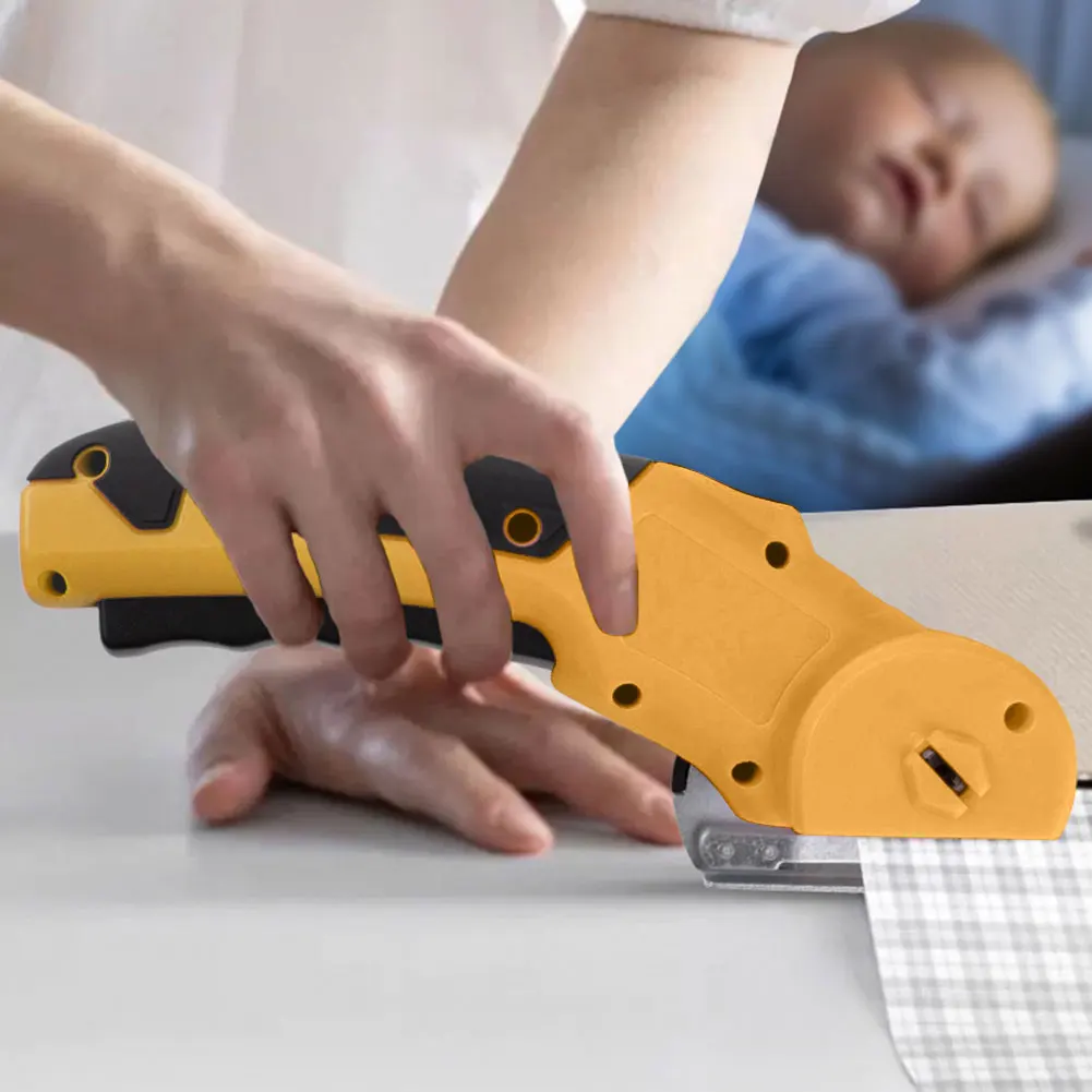 Cordless Electric Scissor with Safety Lock Rotary Cutter Rechargeable Power Fabric Scissor for Sewing Scrapbooking Crafting