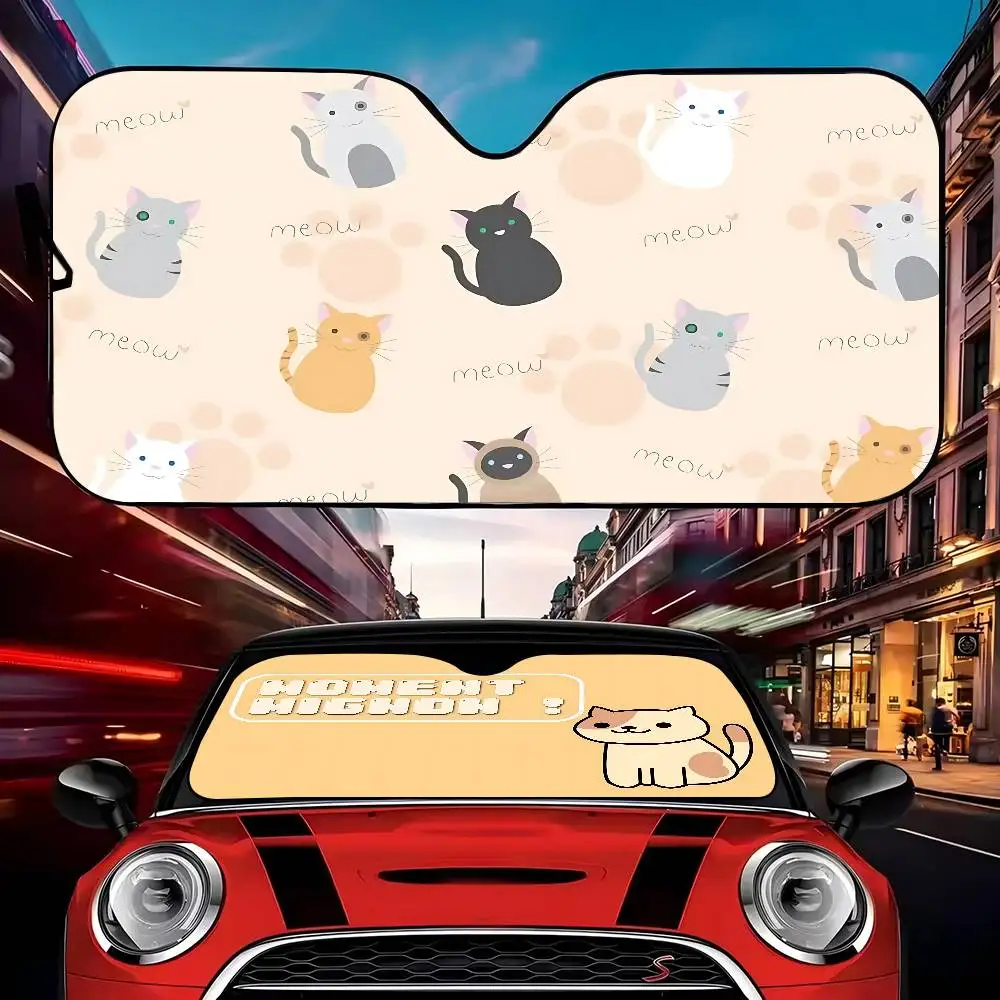 

Симпатичный забавный солнцезащитный козырек для лобового стекла автомобиля, складной, для защиты от УФ-лучей, аксессуар для автомобиля