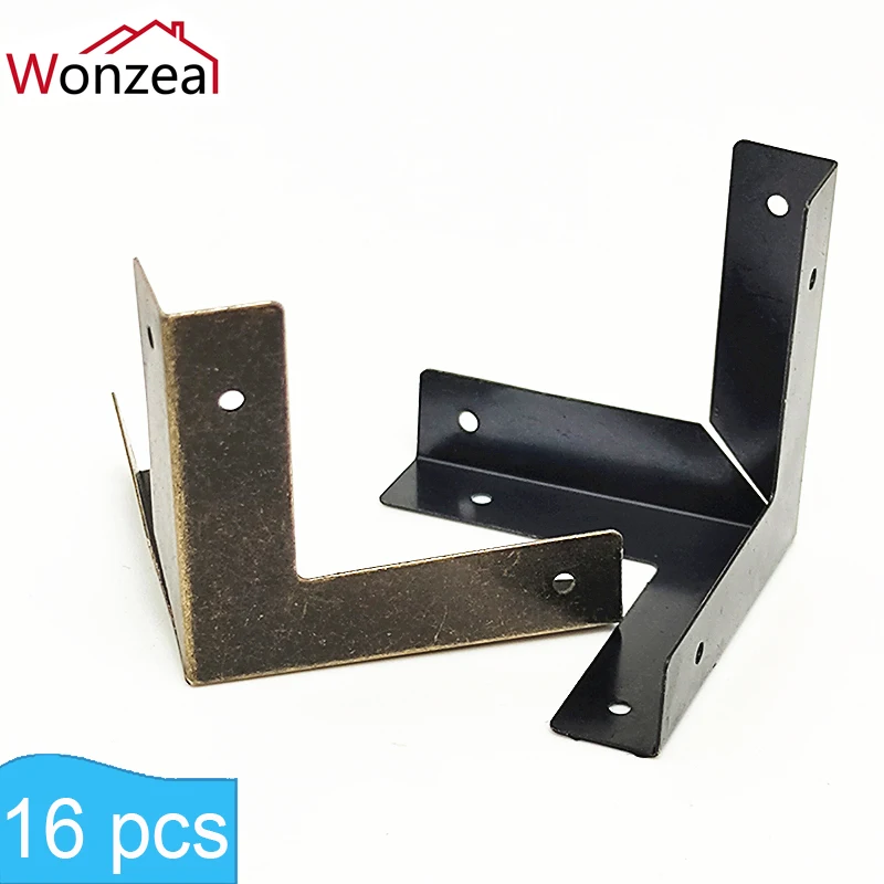 16pcs ​Corner Brackets Antique Brass Bronzed Protectors For Jewelry Wooden Wine Box Covers Triangle Furniture Hardware #1033