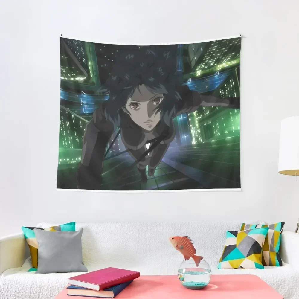 

ghost in the shell Tapestry Wall Mural Aesthetic Room Decor Korean Wall Decor Hanging Bed Room Decoration Tapestry