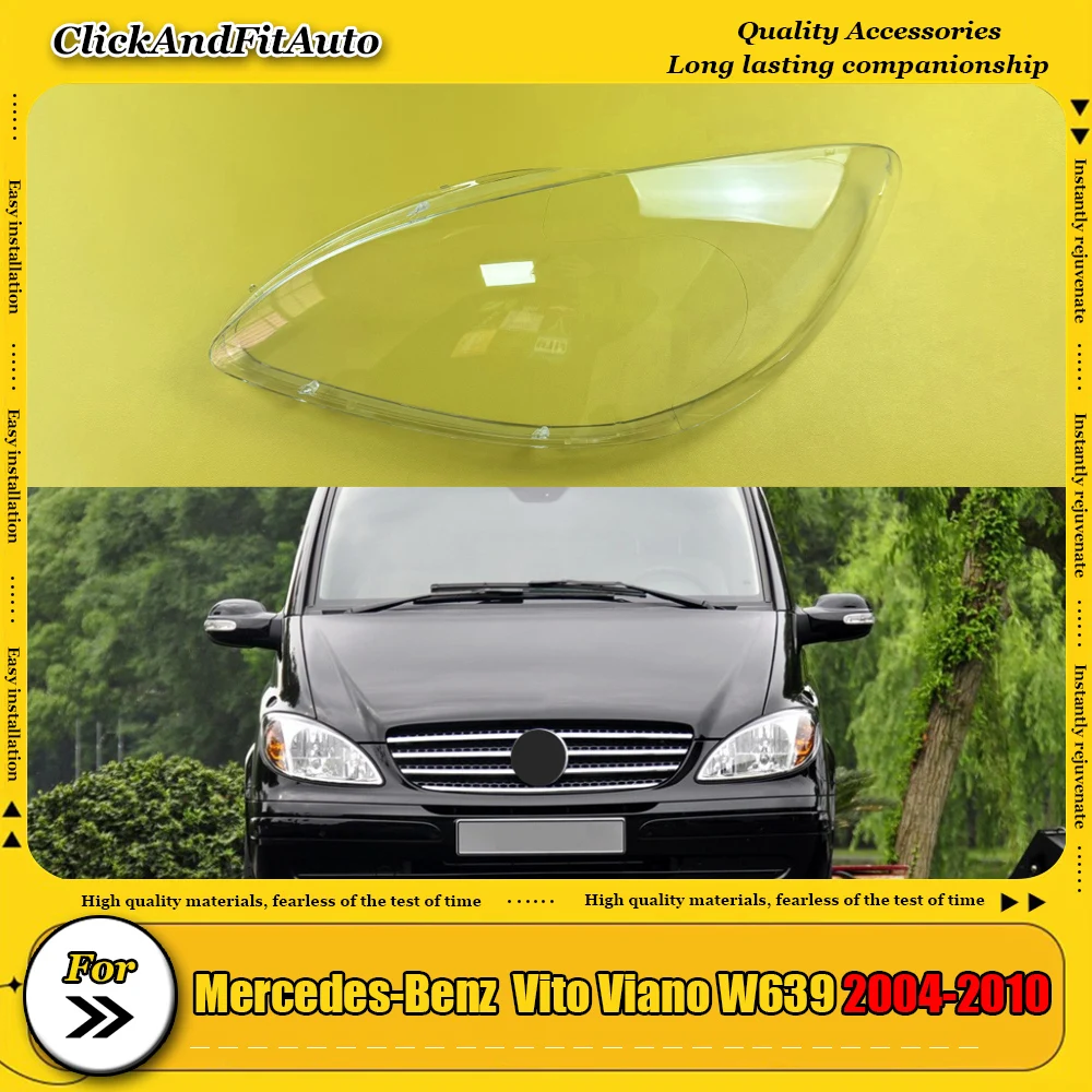 

For Mercedes-Benz Vito Viano W639 2004-2010 Transparent Lampshade Lamp Shade Front Headlight Shell Headlamp Cover Plexiglass
