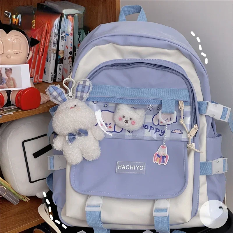 

Large-capacity Schoolbag Female Korea Style Retro Cute Soft Girl Backpack Japanese Harajuku Girl Student Backpacks