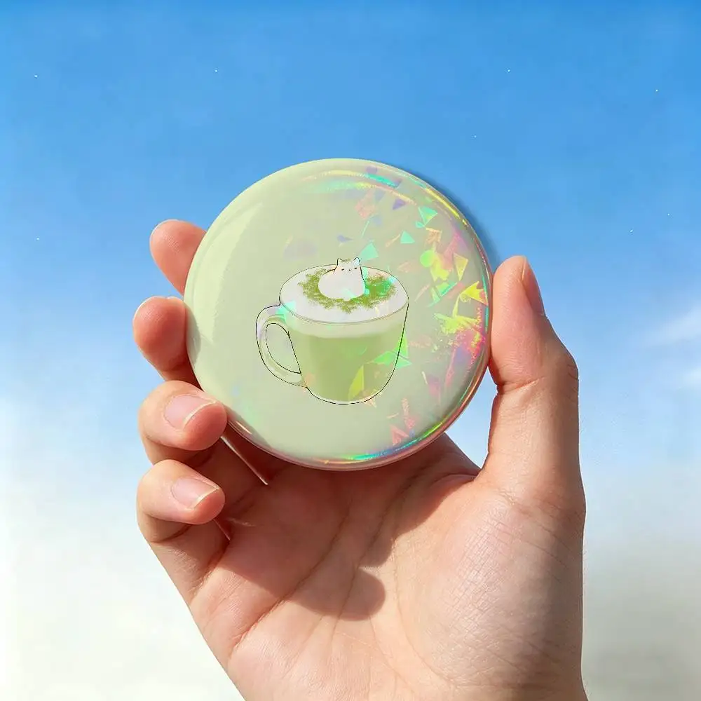 Green INS Style M-Matcha Cake Badges,Cartoon,Art, Brooches, Pins, Tin Props, Christmas Gifts, Birthday Gifts