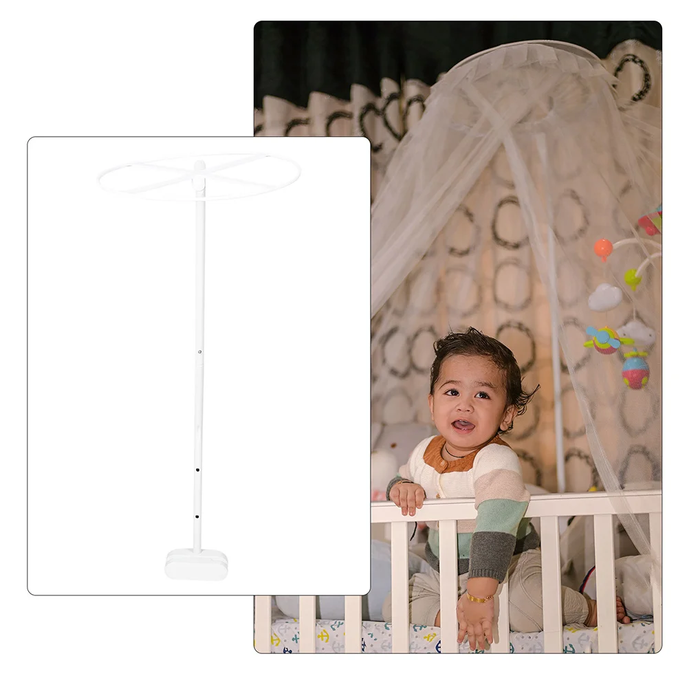 

2 комплекта, сетчатый держатель для детской кроватки, стальные опорные стержни, простая установка, съемный балдахин, аксессуары для безопасности кровати