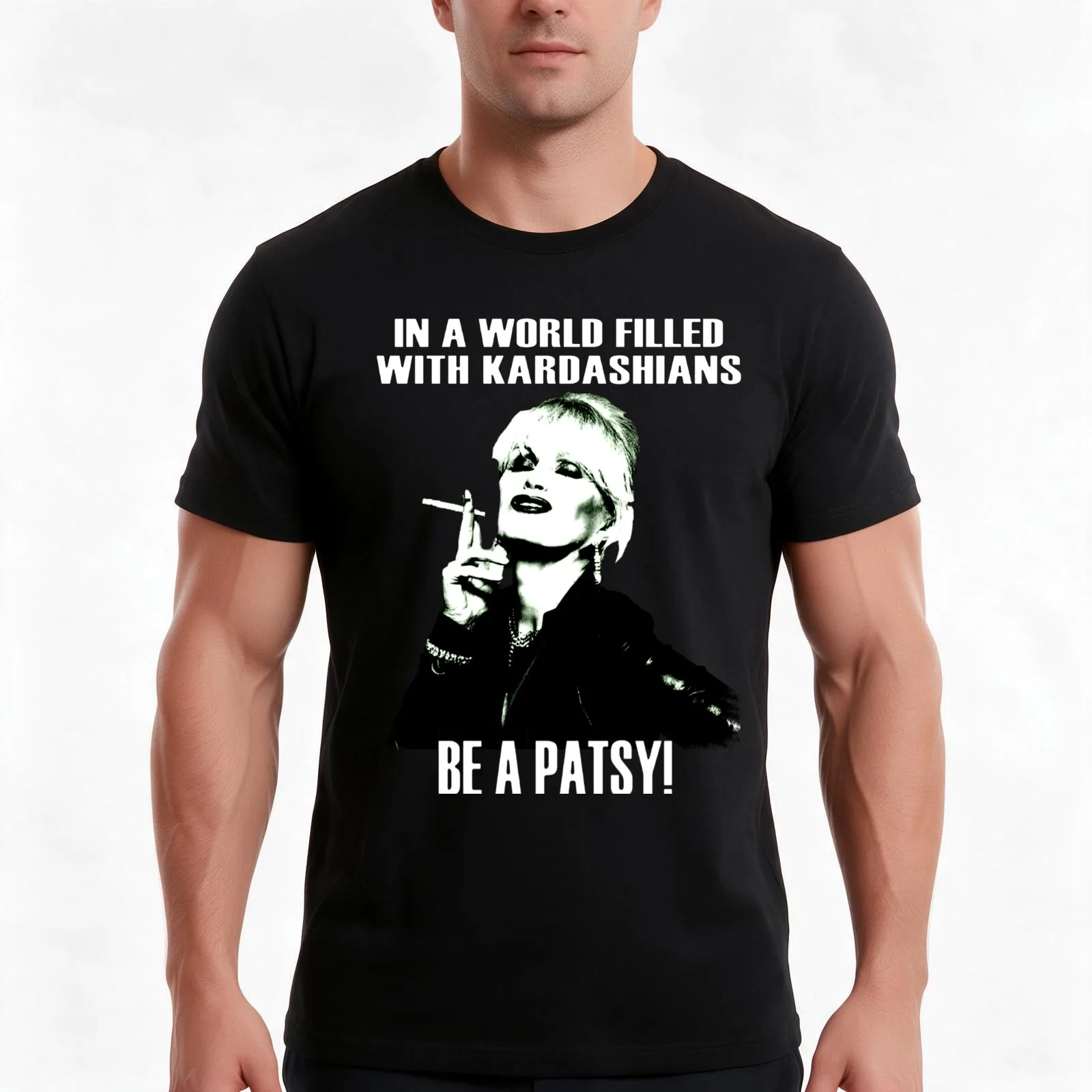 Patsy T-Shirt, Summer Casual Cotton Tee, Oversized Streetwear Tops, Vintage Graphic Print, Loose Fit Short Sleeve, 100% Cotton