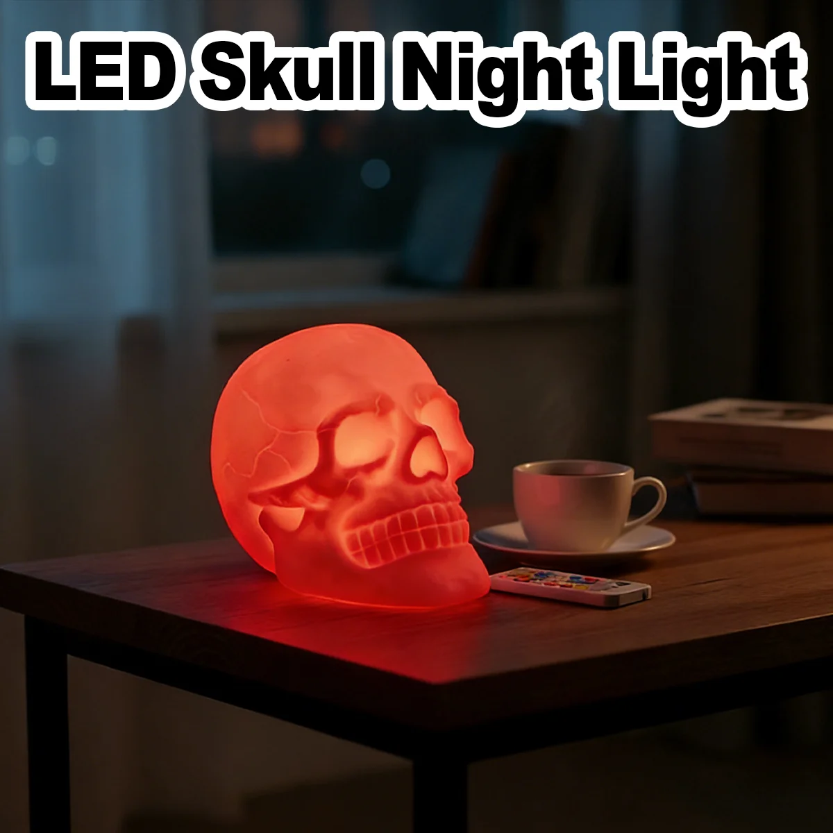 スカル-led-ナイトライト-ハロウィンライト-ホラー-寝室-パーティー用品-シリコーン-装飾-ポータブル-rgb-充電式-タッチコントロール